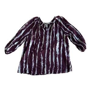 Christopher & Banks Tie Dye Loose Fitting Hippie Top